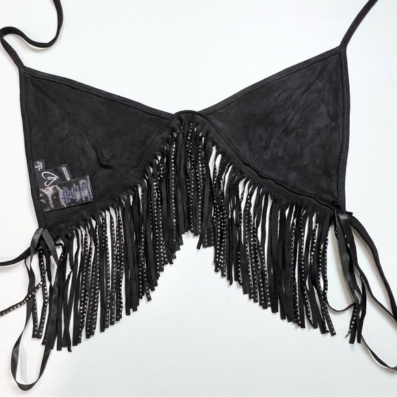 Windsor Rodeo Babe Rhinestone Fringe Halter Top Small - Picture 5 of 11